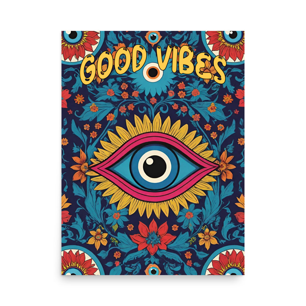 Retro Good Vibes Poster