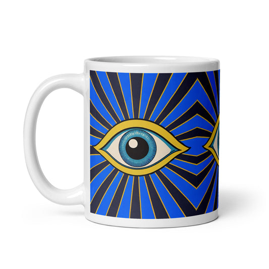 Eye Of Illusion Vol.3 White glossy mug