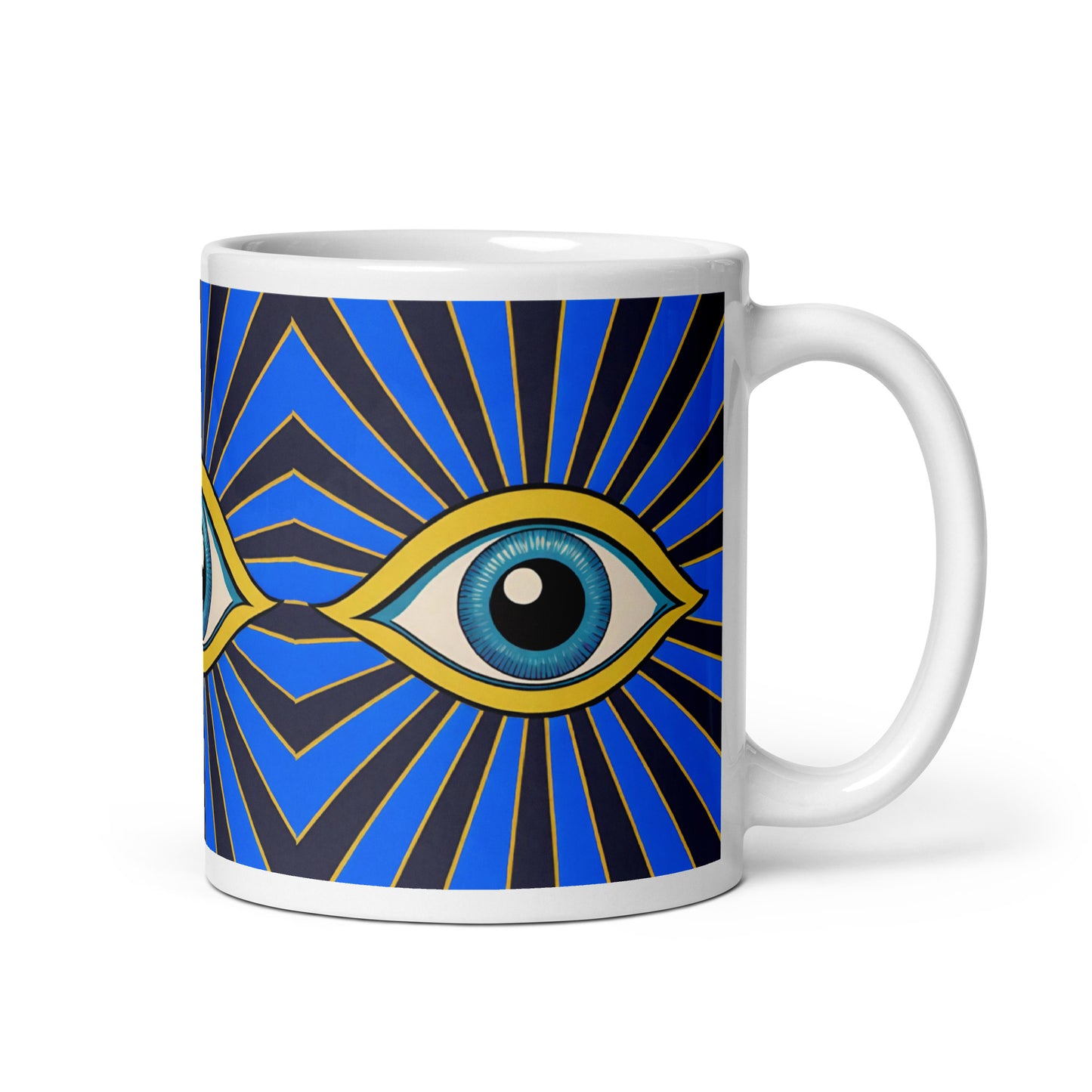 Eye Of Illusion Vol.3 White glossy mug