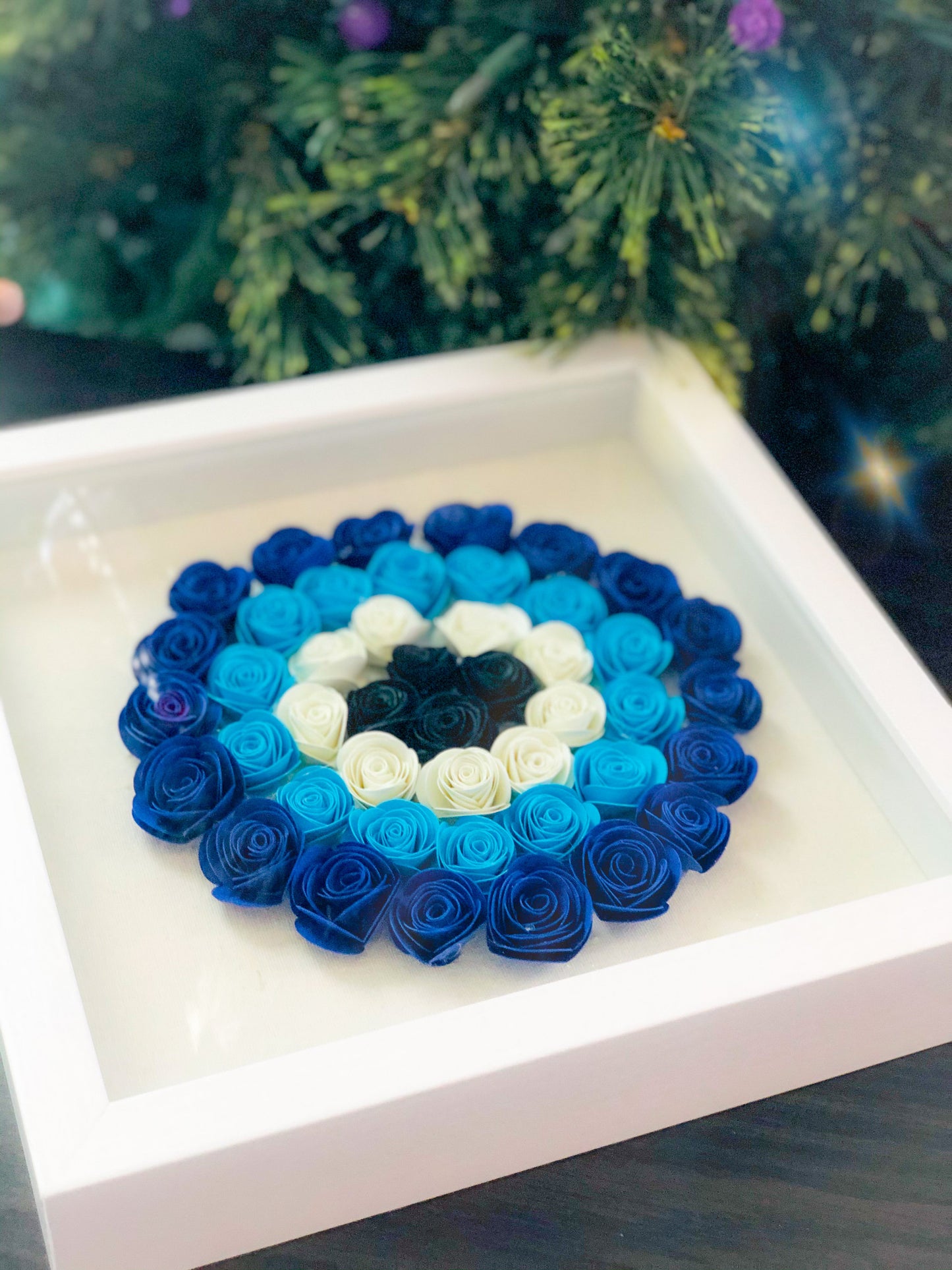 Evil Eye Design Shadow Box Personalized Your Text Framed