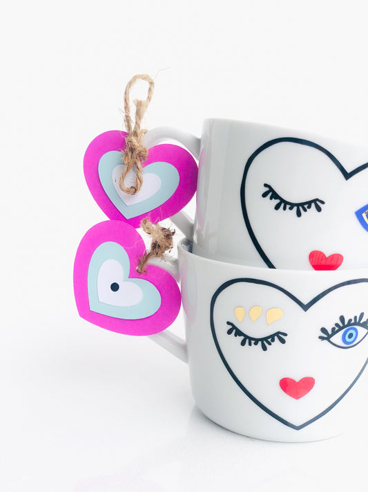 Evil Eye Design Dilva Mug From The Heart Personalized Mug Custom Gift With Your Name