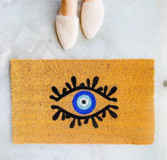 Evil Eye Doormat Amida By Zaa Custom Doormat Good Vibes Doormat