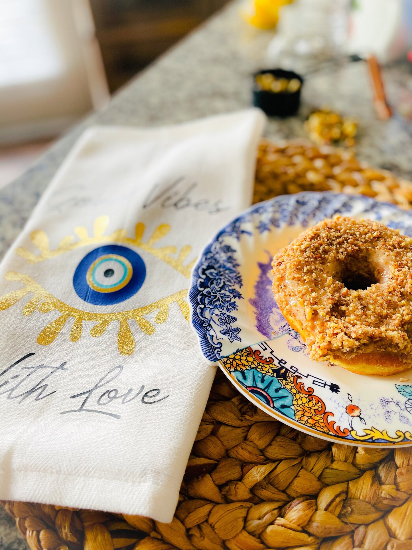 Evil Eye Home Good Vibes Dish Towel Evil Eye Gift Dish Towel