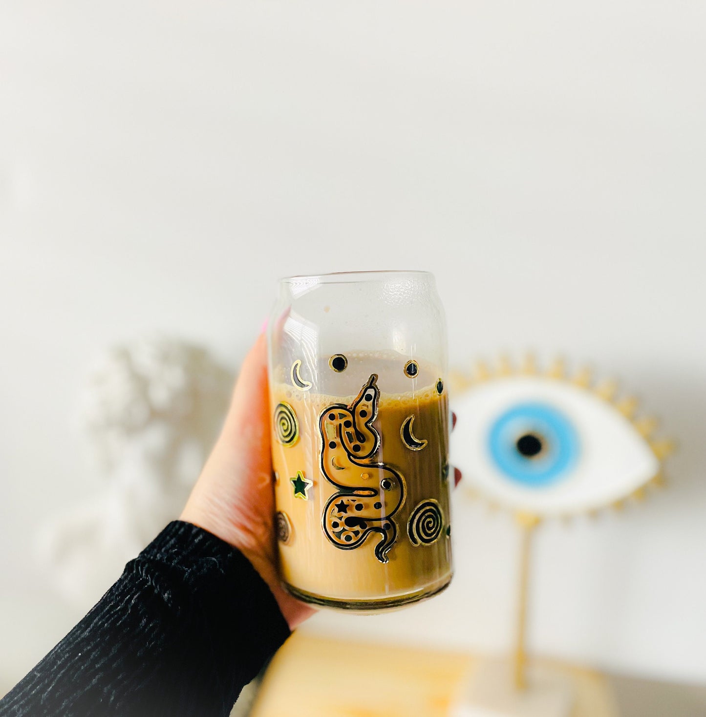 Boho Style Soda Beer Can Glass Custom Beer Glass Custom Soda Glass