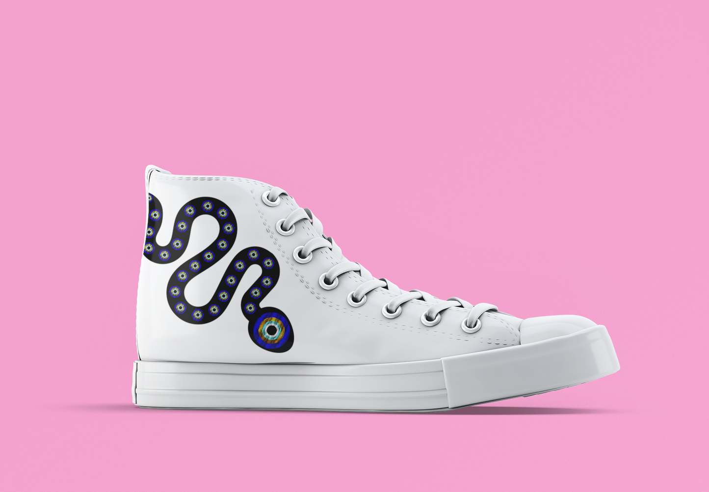 Snake Eye Women’s high top canvas shoes