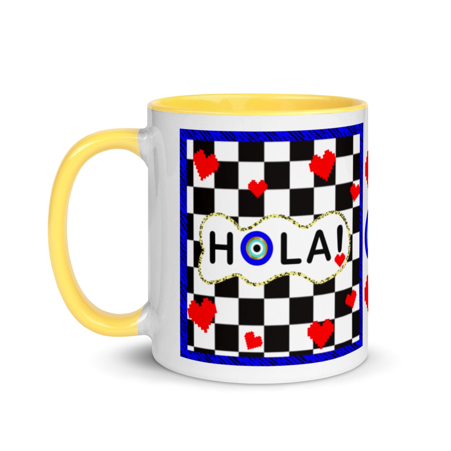 Hola Evil Eye Mug with Color Inside