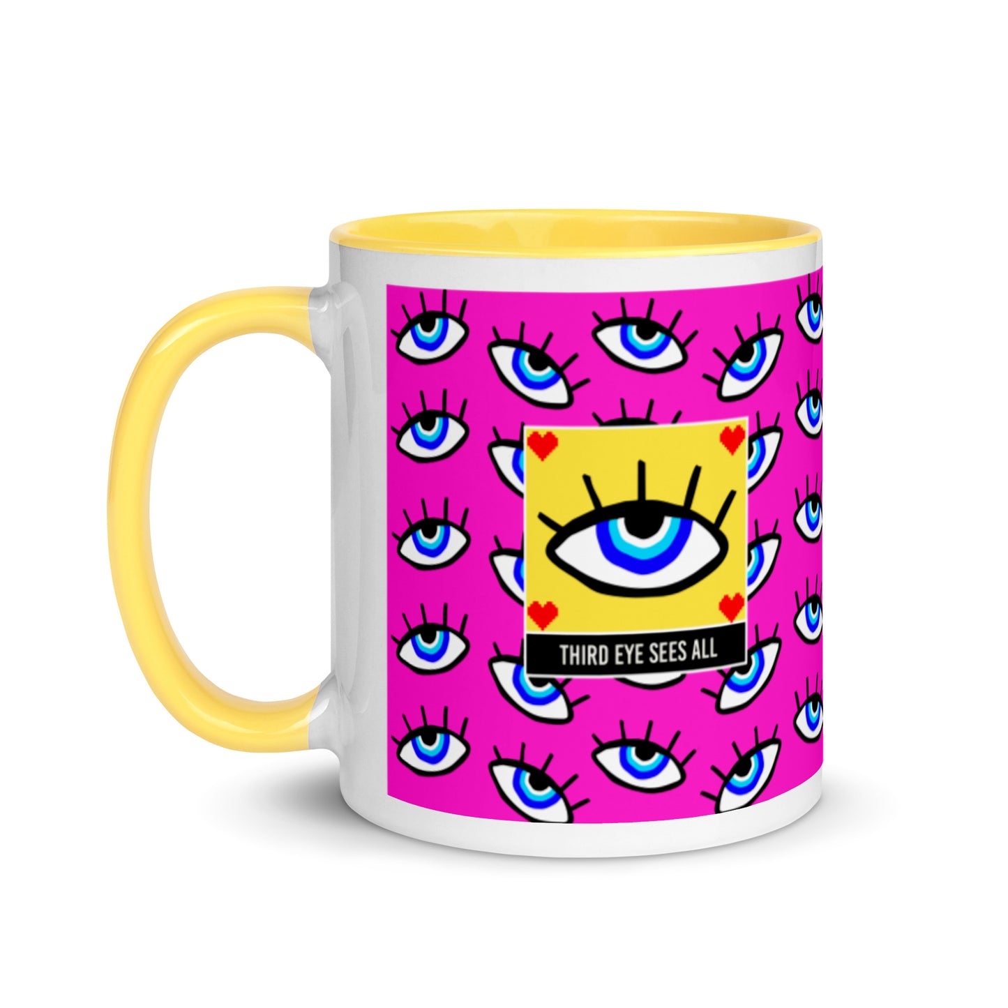 Third Eye Evil Eye Mug with Color Inside