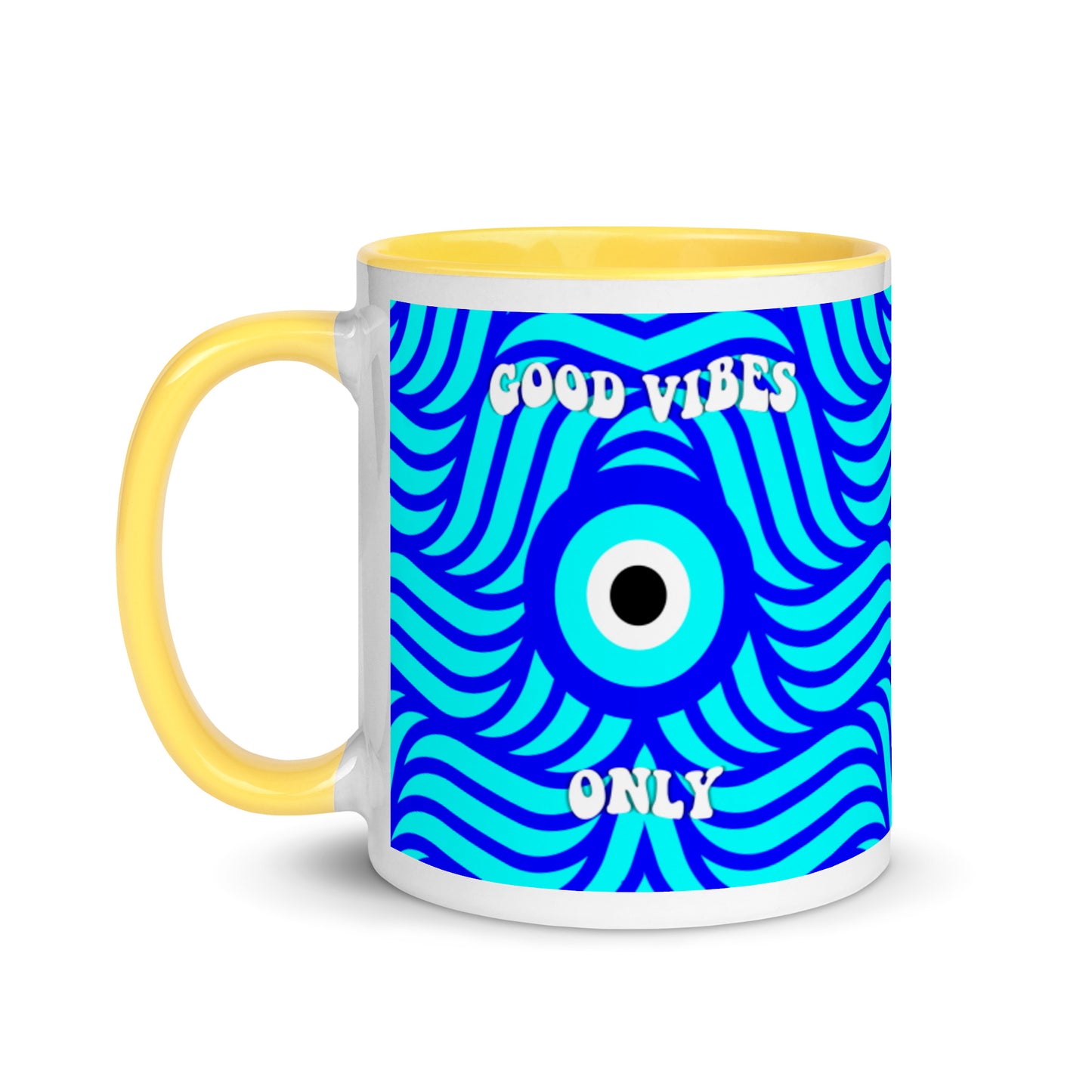Good Vibes Only Evil Eye© Mug with Color Inside