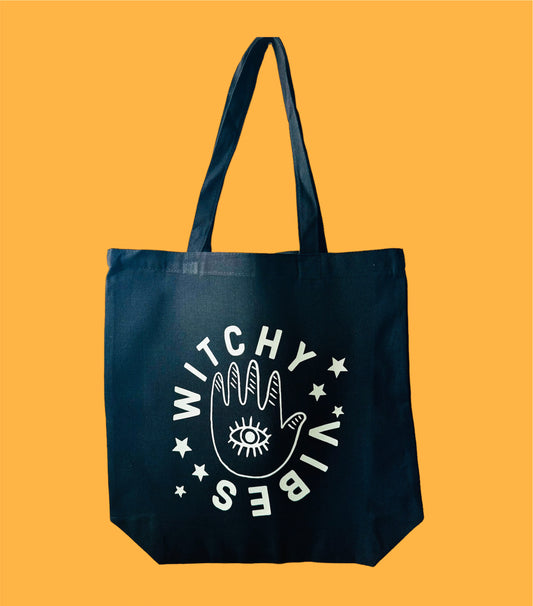 Glow In Dark Witchy Vibes Tote Bag
