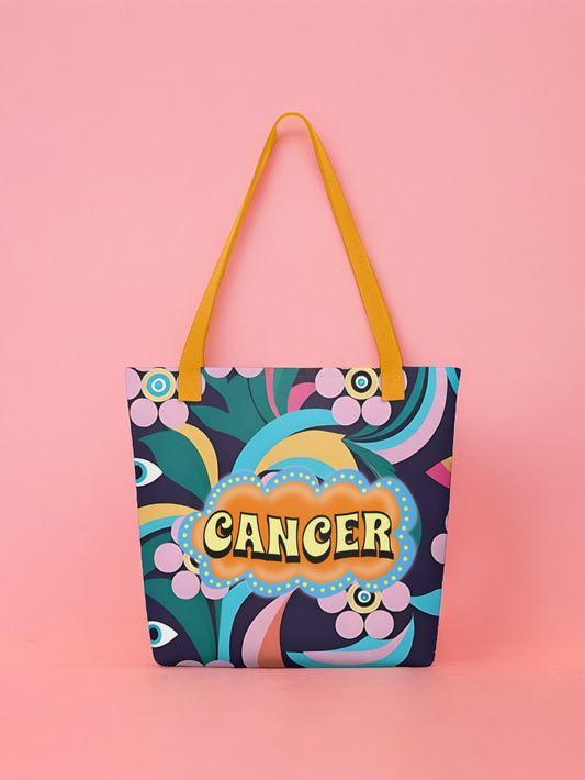 Cancer Zodiac Evil Eye Tote bag