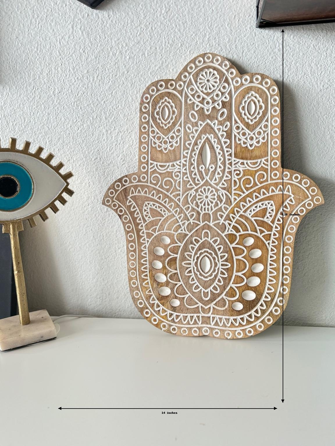 Wooden Hamsa