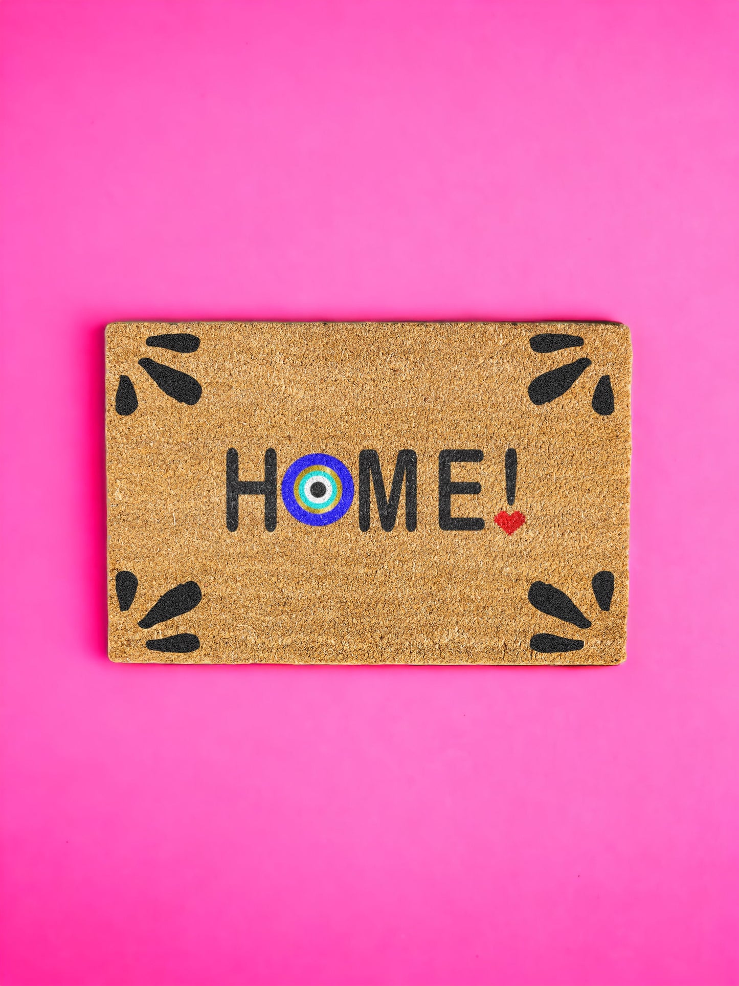 Home! Doormat With Evil Eye