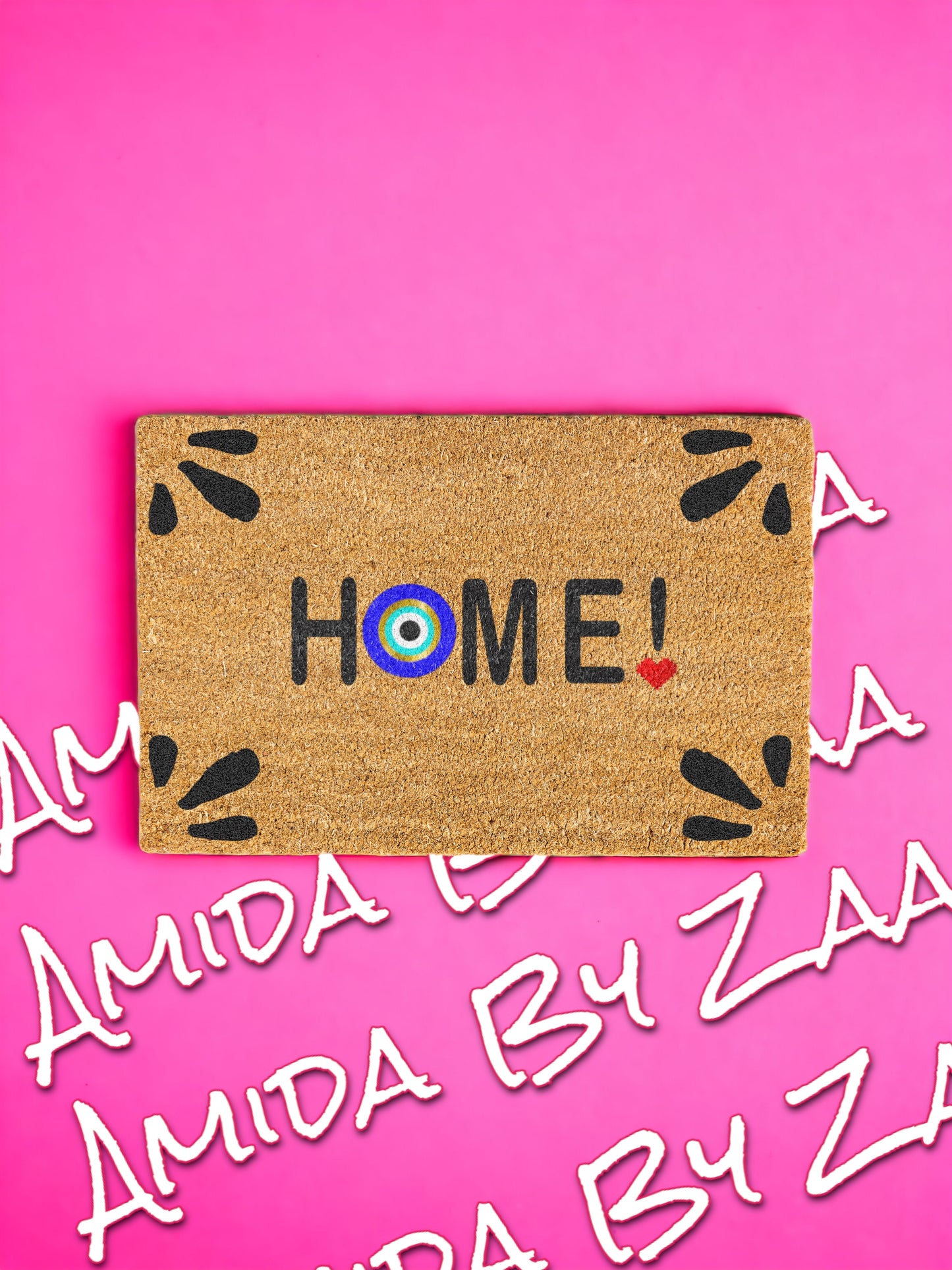 Home! Doormat With Evil Eye