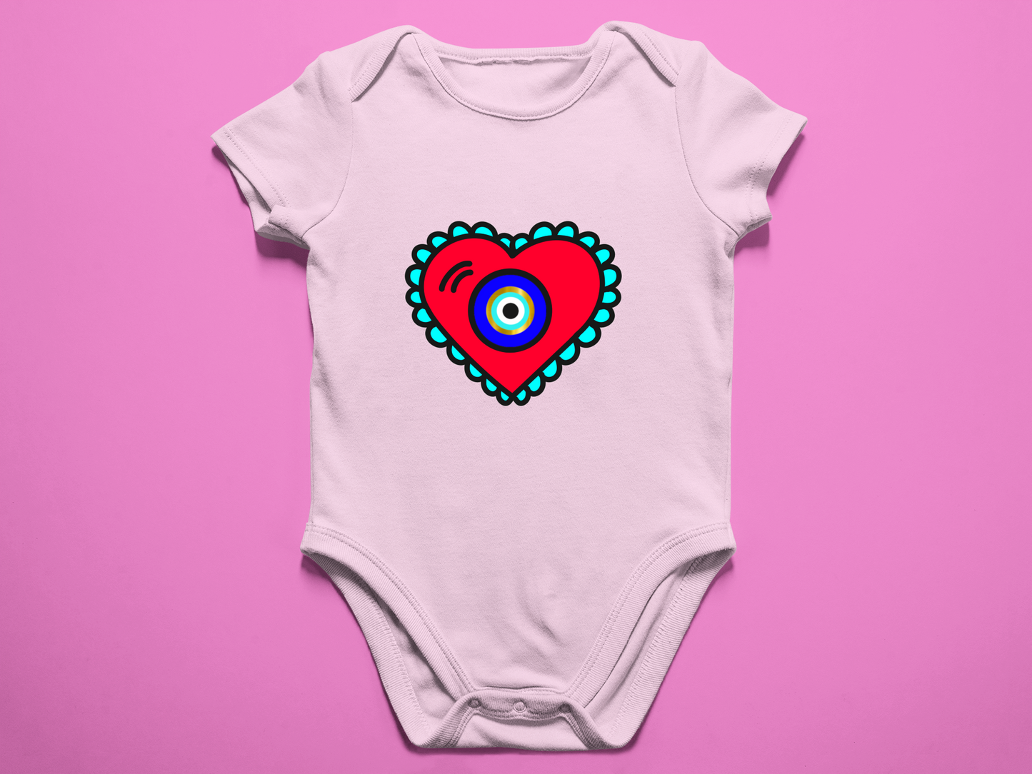 Heart Lace Baby Onesie