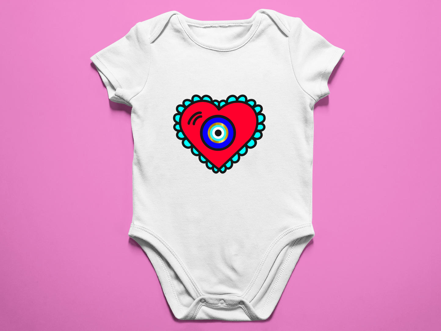 Heart Lace Baby Onesie