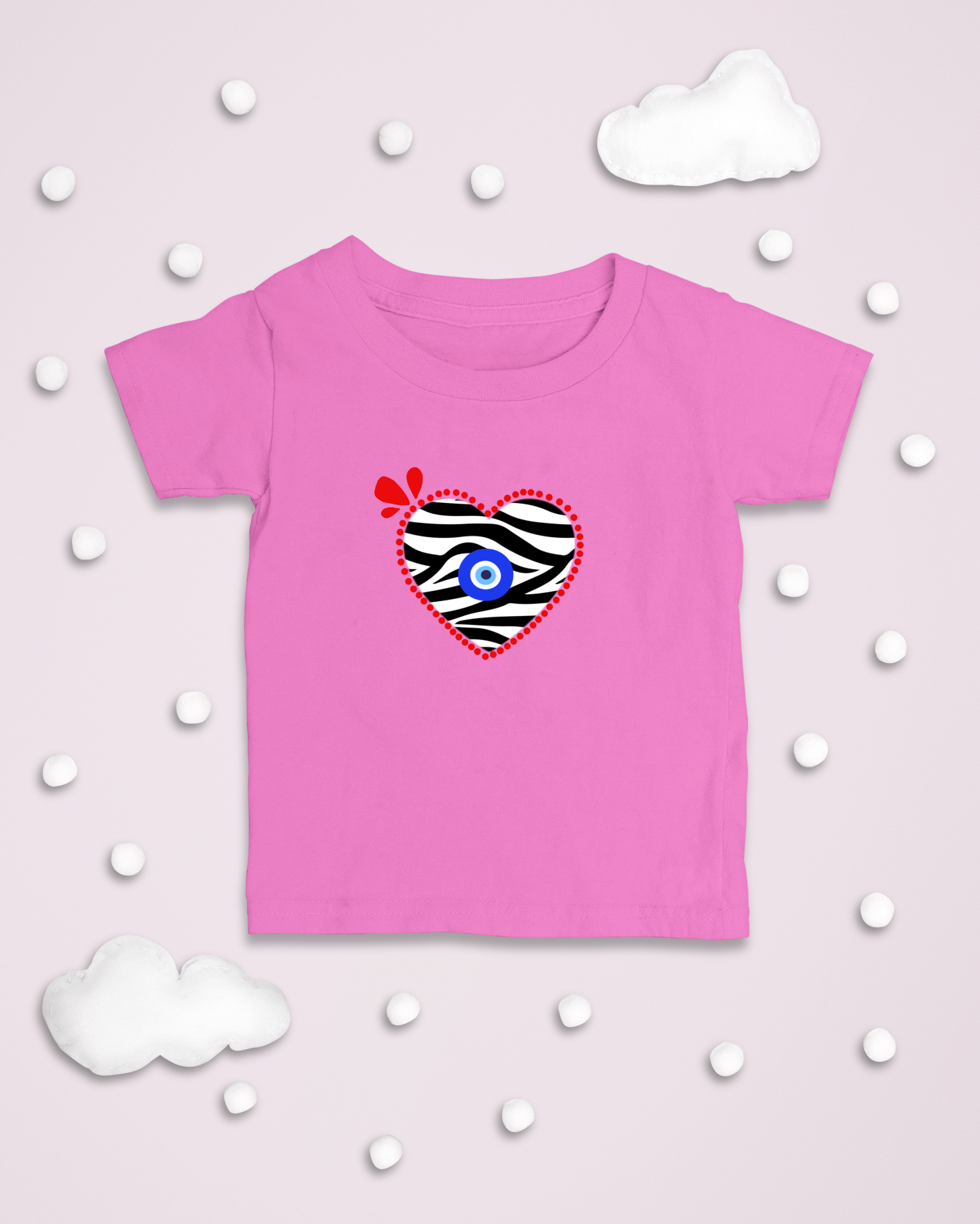 Zebra Heart Toddler T-shirts