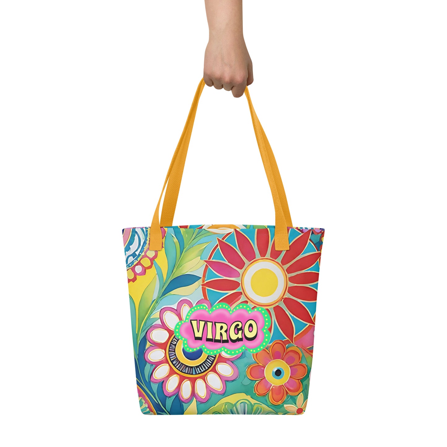 Virgo Zodiac Evil Eye Tote bag