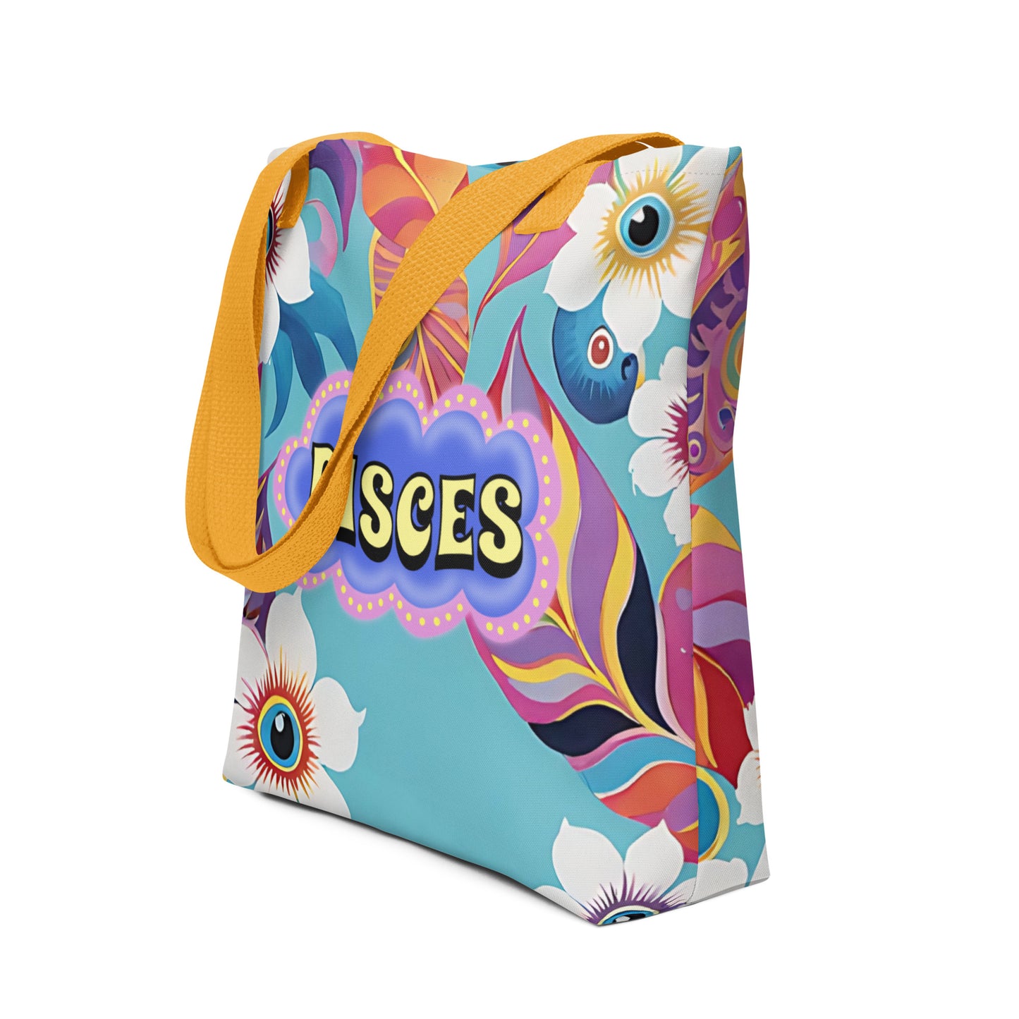 Pisces Zodiac Evil Eye Tote bag