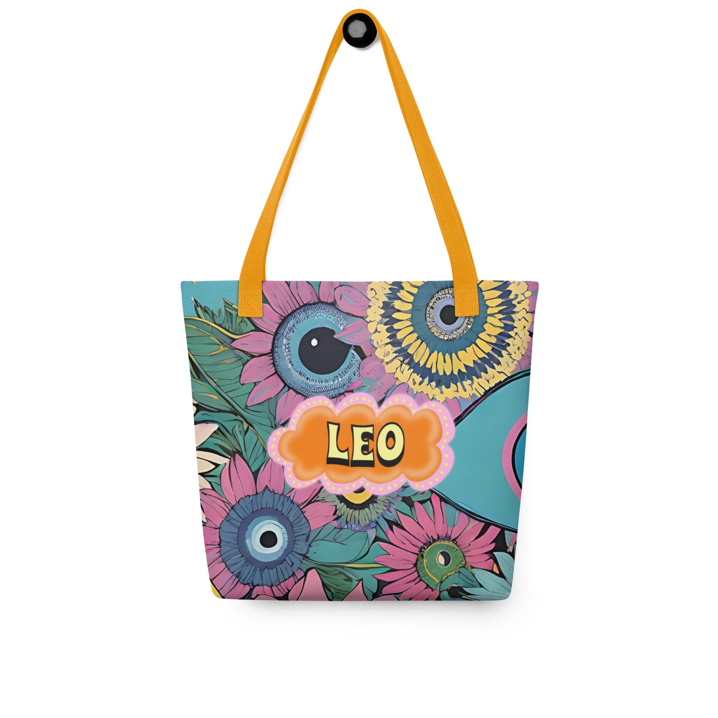 Leo Zodiac Evil Eye Tote bag