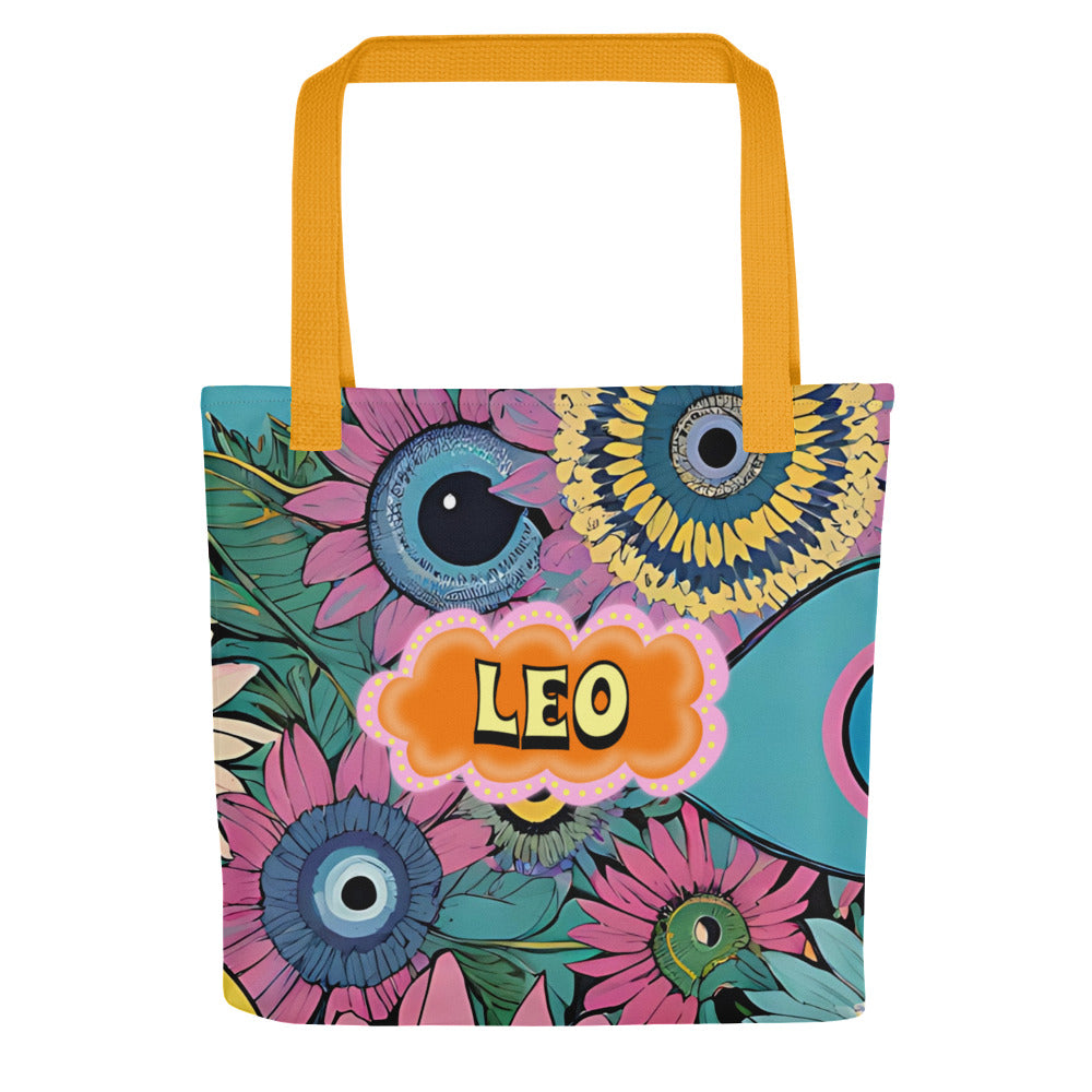 Leo Zodiac Evil Eye Tote bag