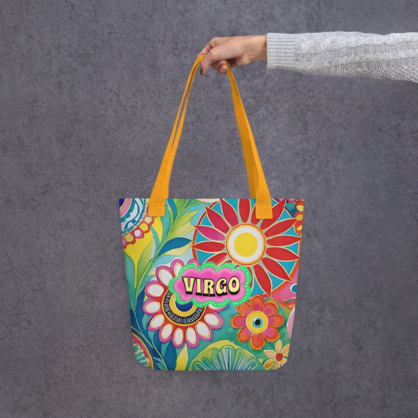 Virgo Zodiac Evil Eye Tote bag