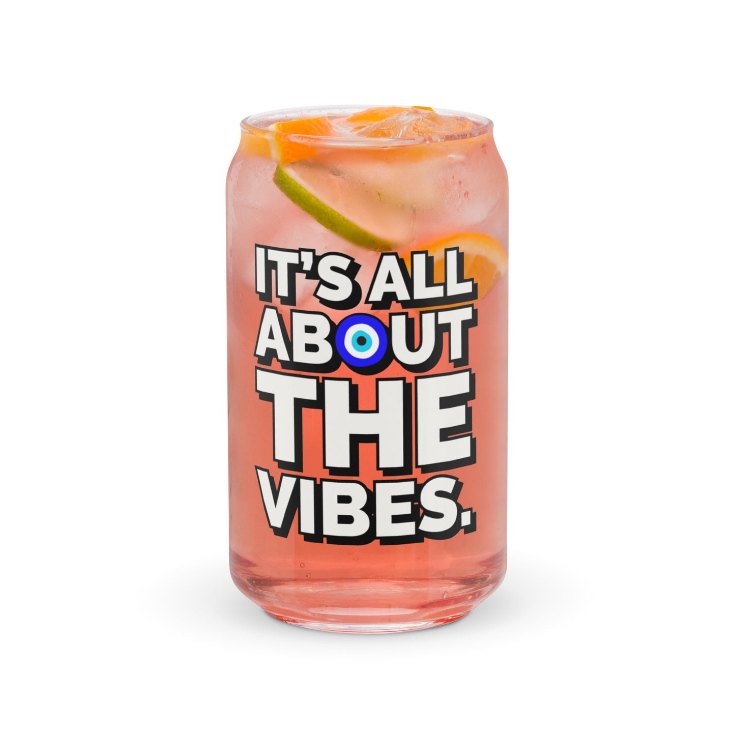 Its All About The Vibes Can-shaped glass