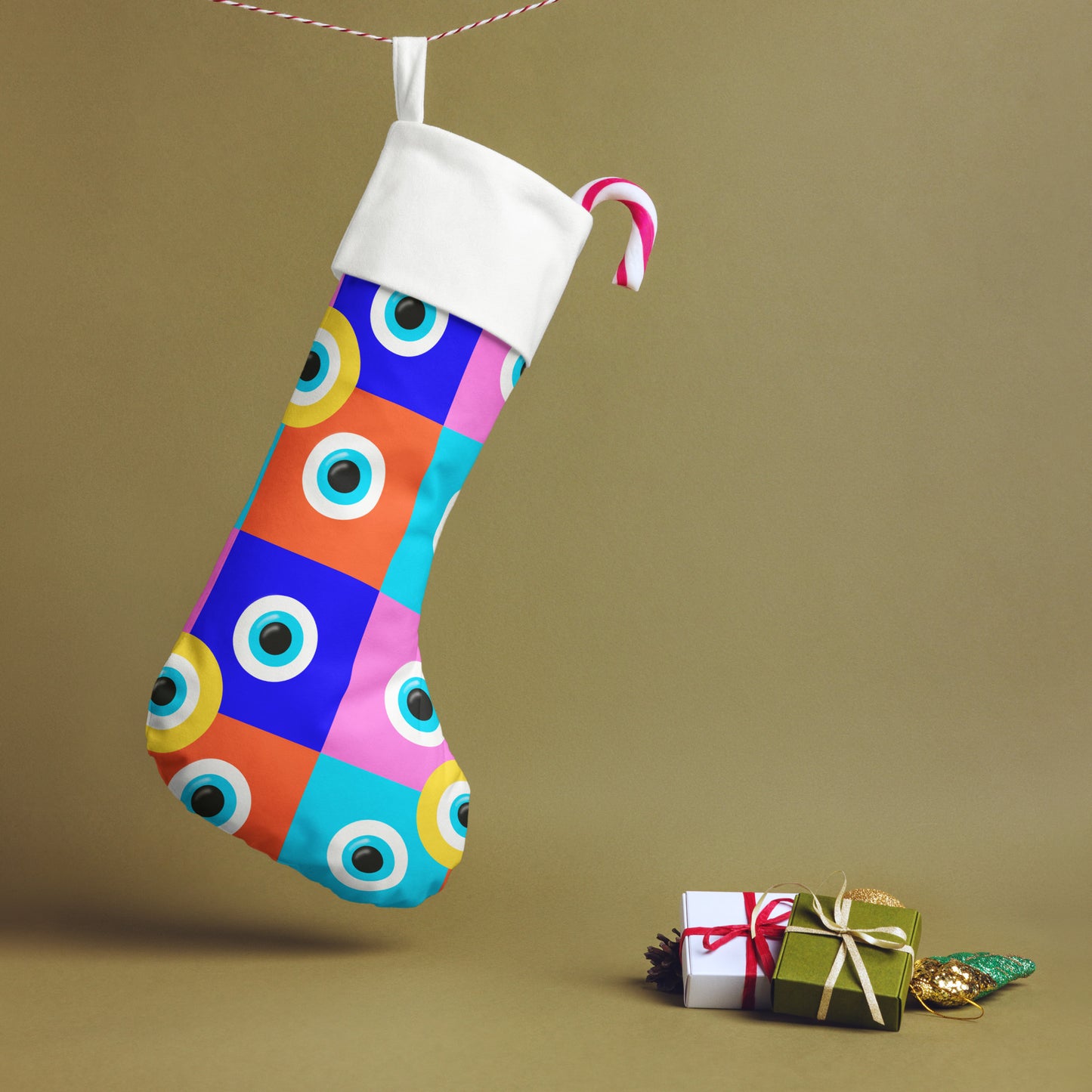 Evil Eye Carnival Christmas stocking