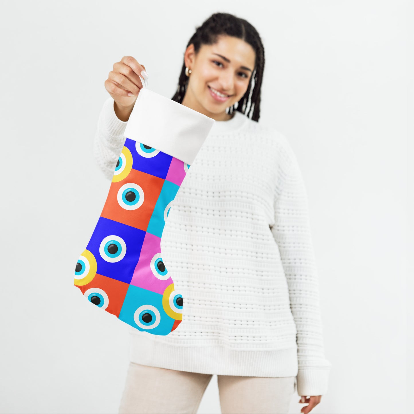 Evil Eye Carnival Christmas stocking