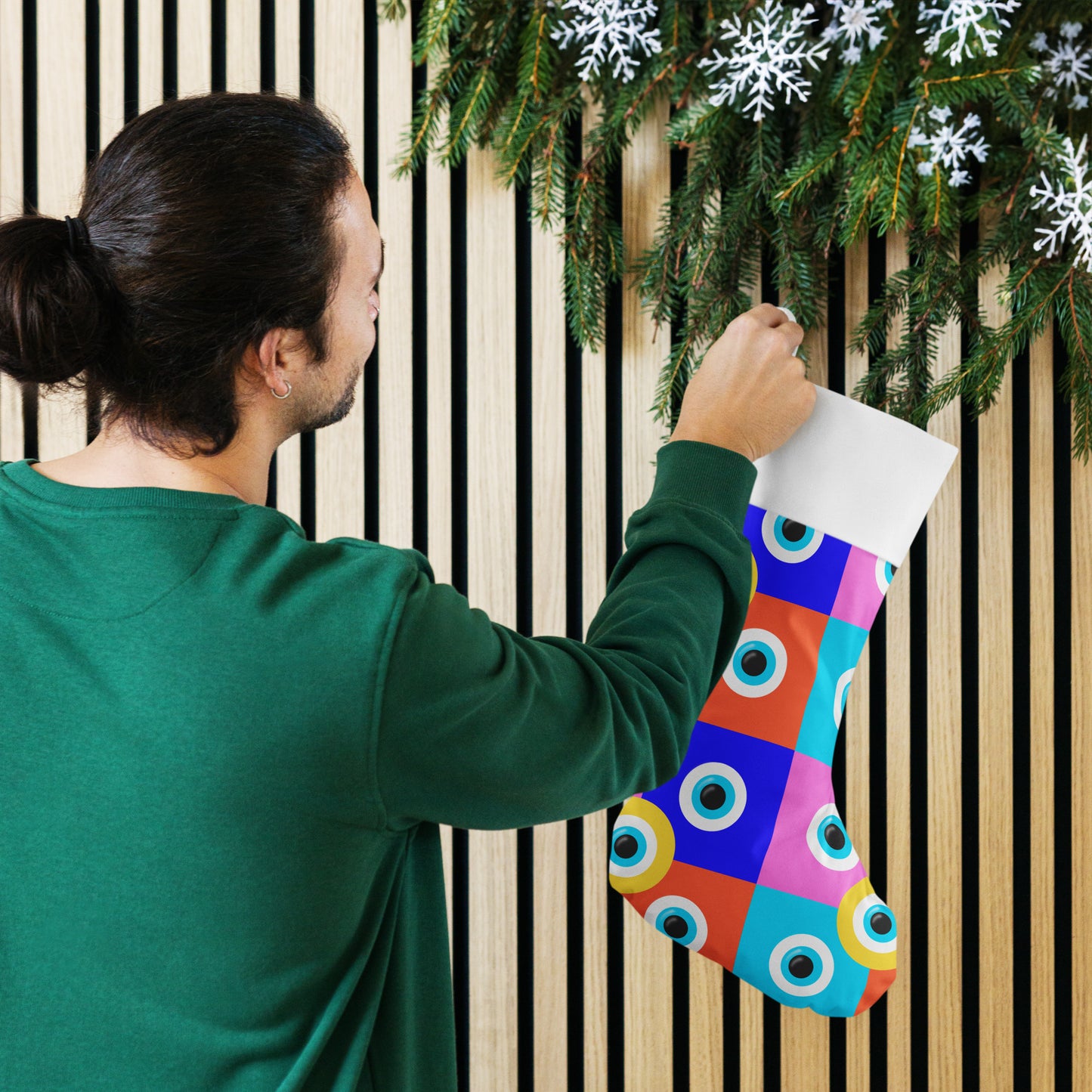 Evil Eye Carnival Christmas stocking