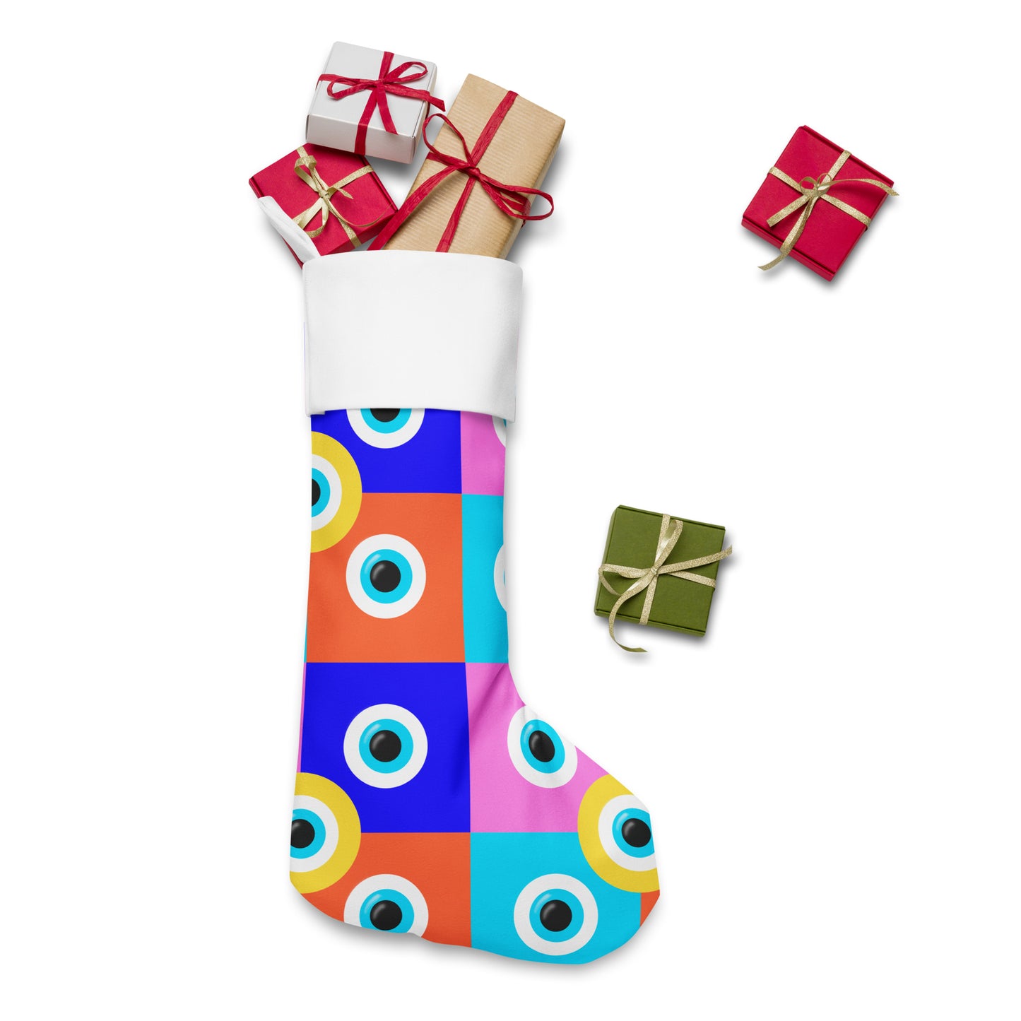 Evil Eye Carnival Christmas stocking