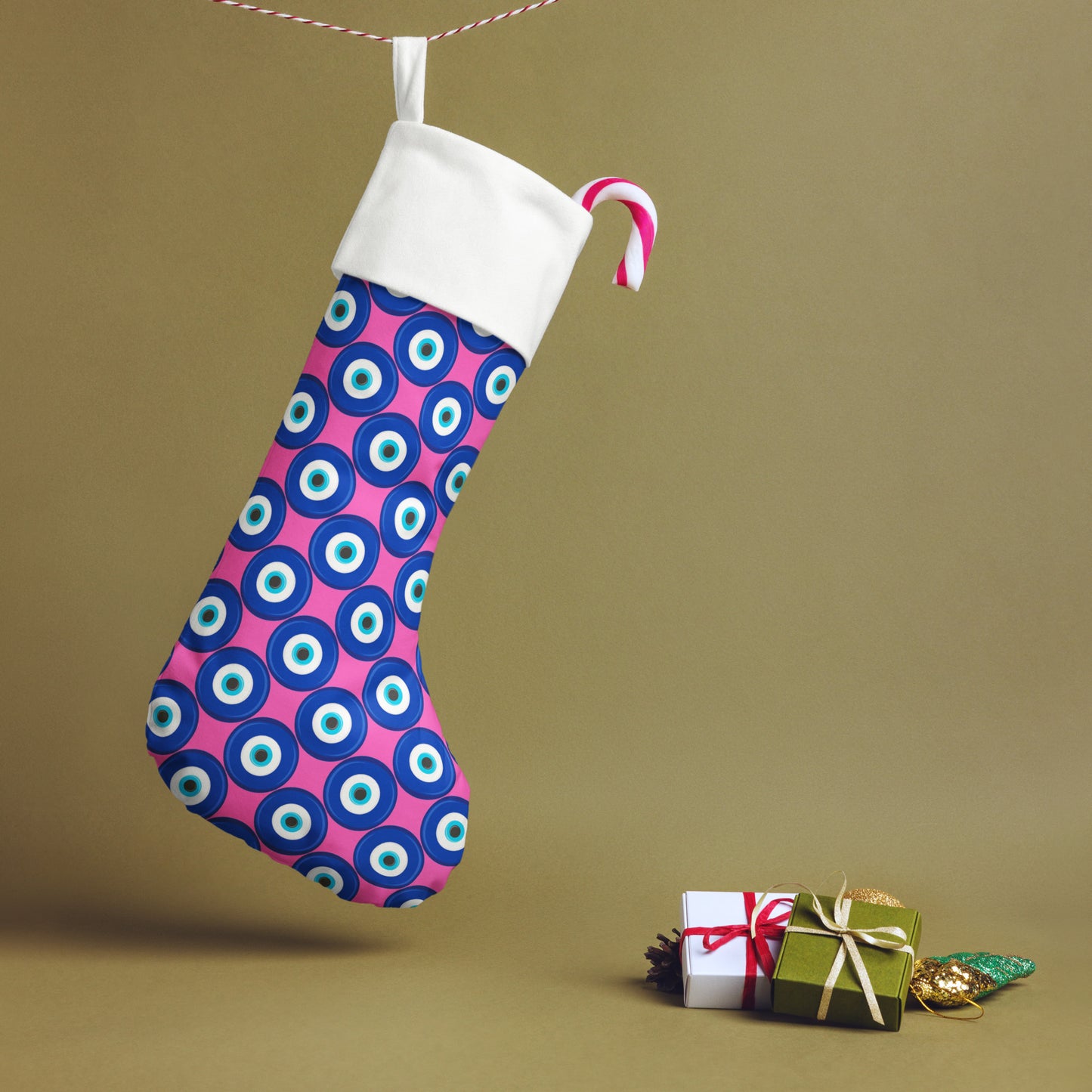 Evil Eye Christmas stocking