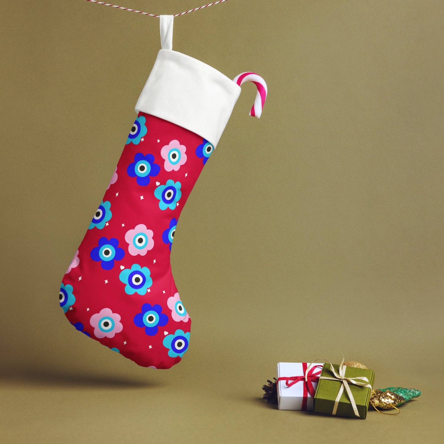 Floral Eye Christmas stocking