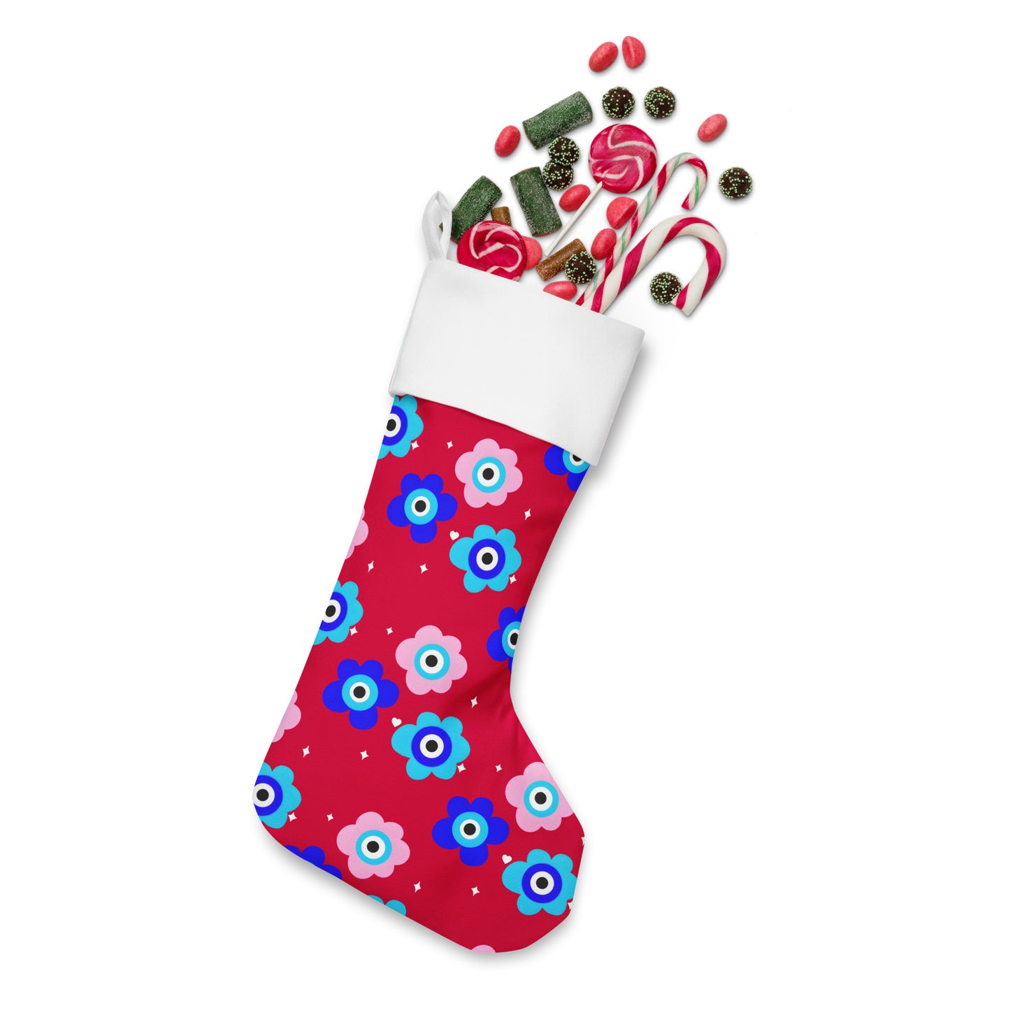 Floral Eye Christmas stocking