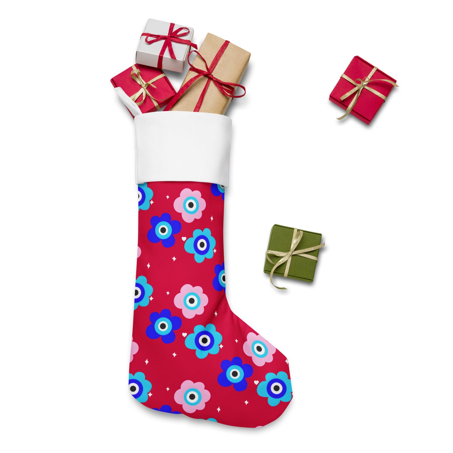 Floral Eye Christmas stocking