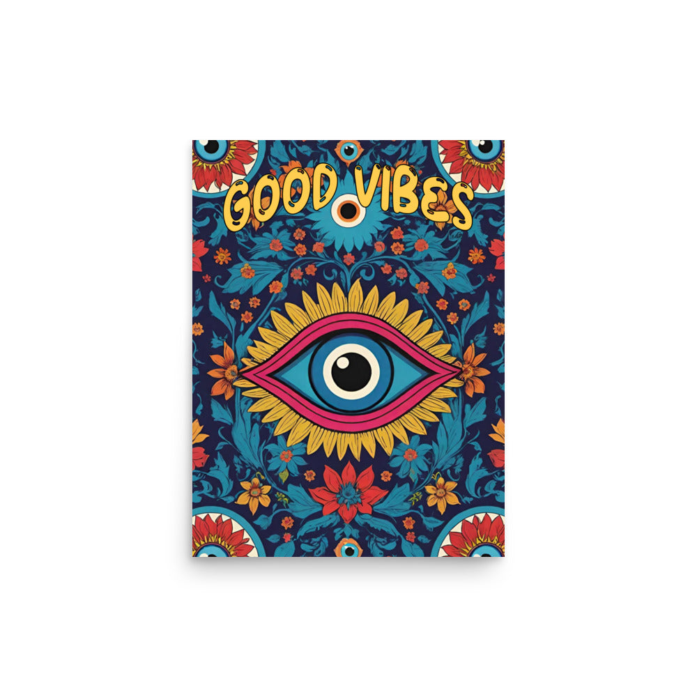 Retro Good Vibes Poster