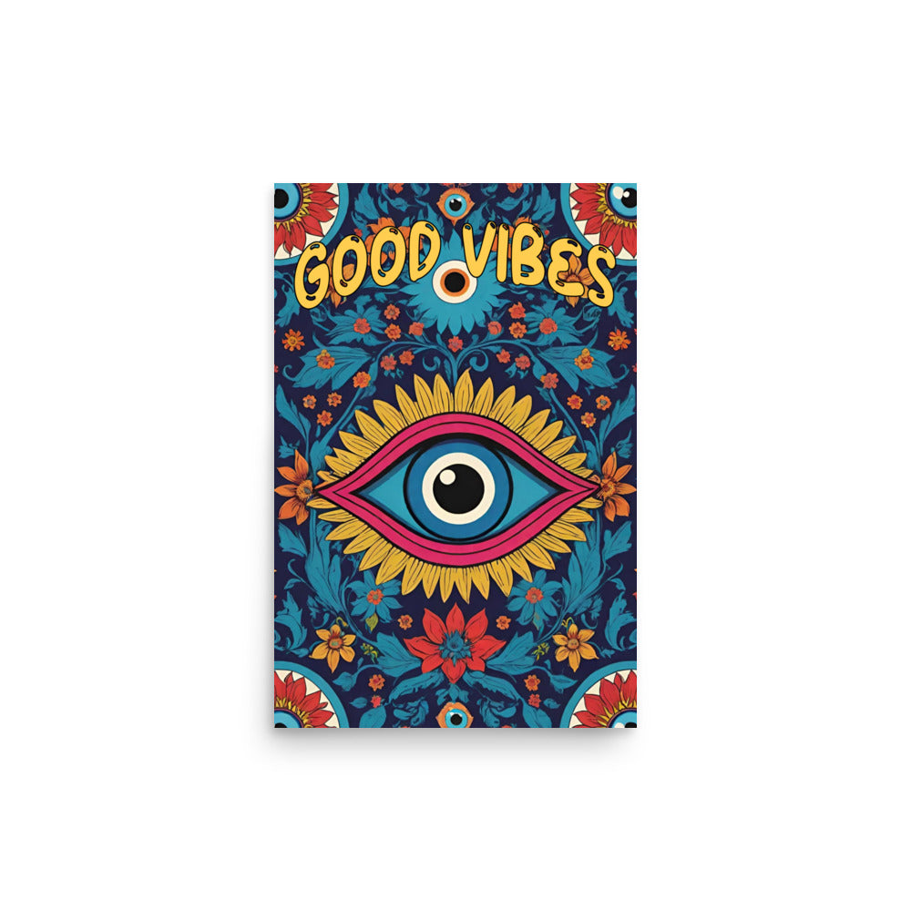 Retro Good Vibes Poster