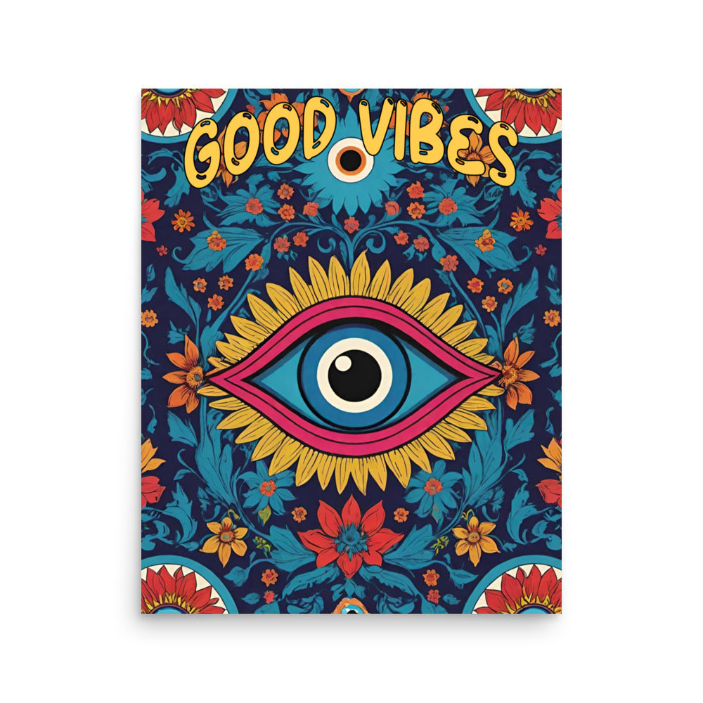 Retro Good Vibes Poster