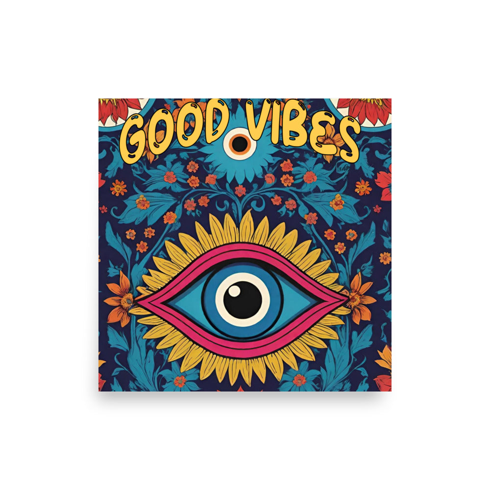 Retro Good Vibes Poster