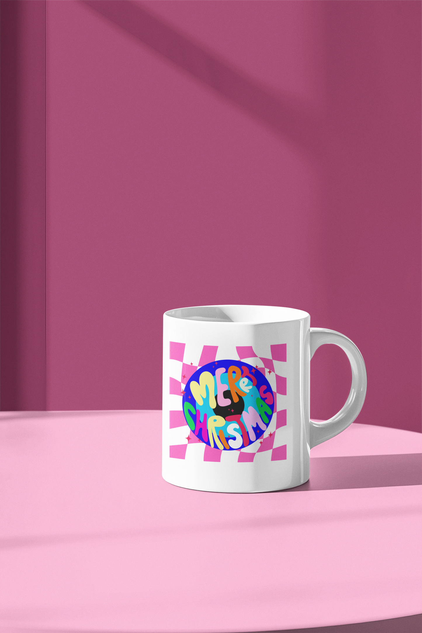 Merry Christmas Evil Eye White glossy mug