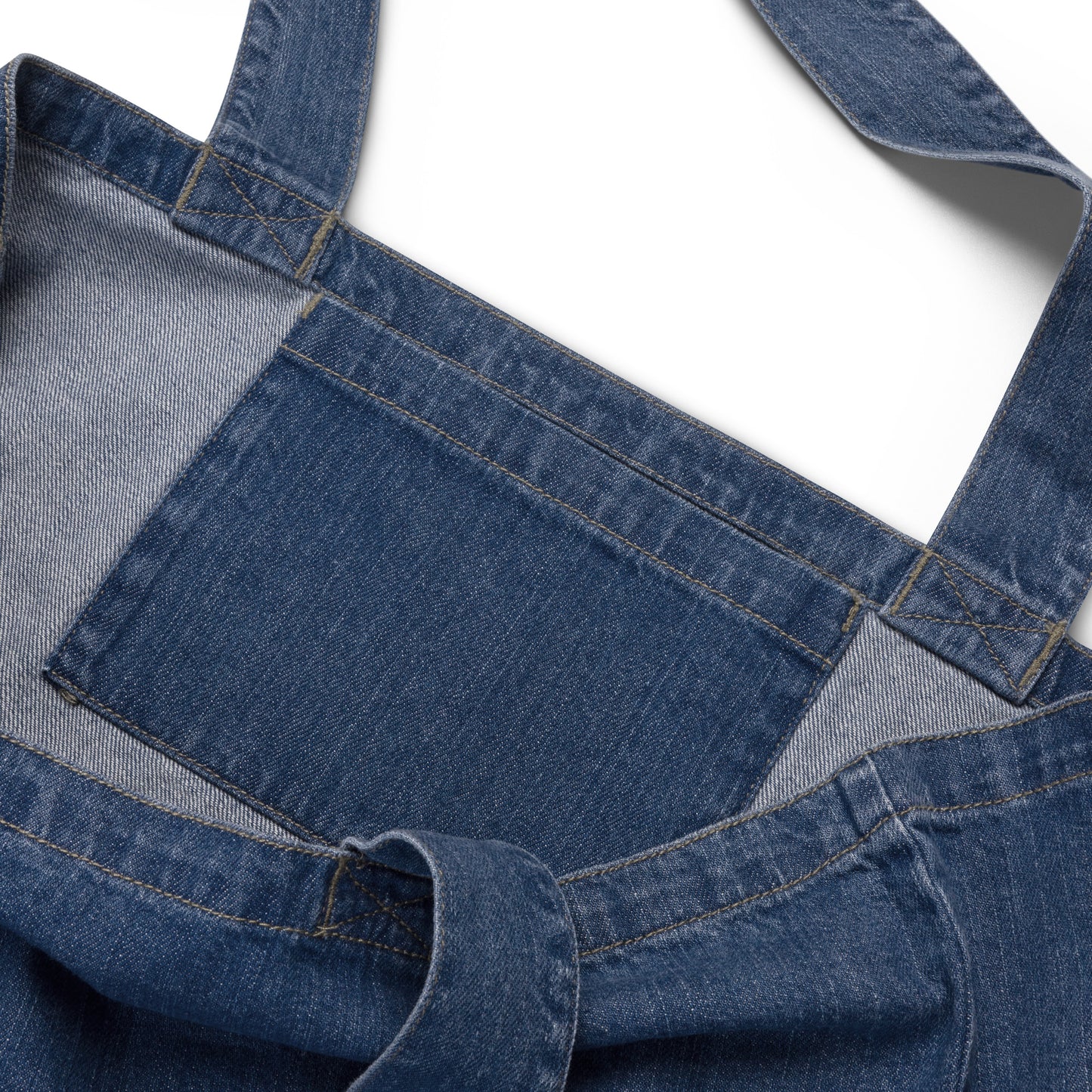 Organic denim tote bag