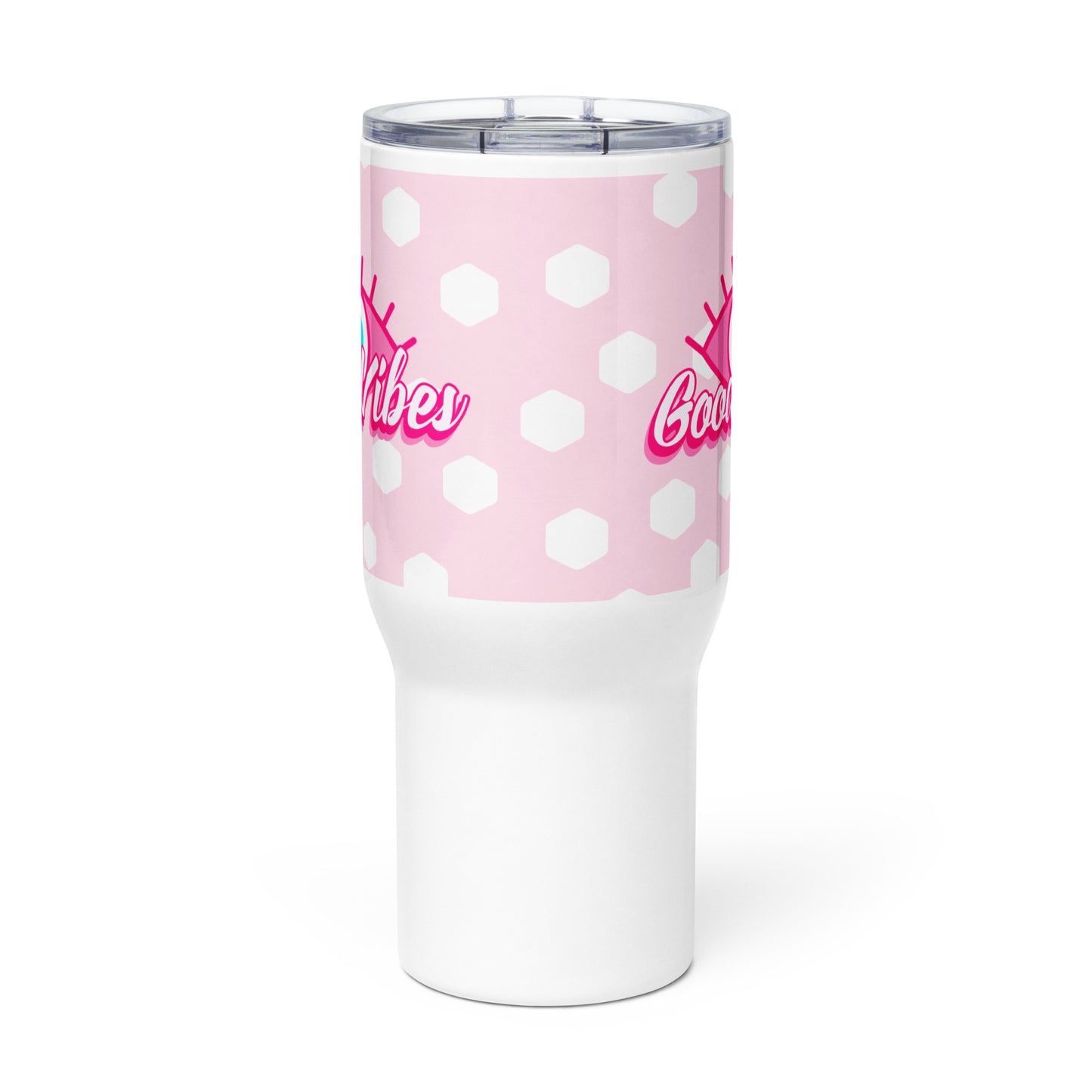 Pinky Vibes© Travel mug with a handle