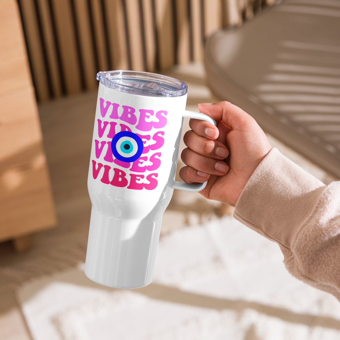 Vibes Vibes Travel mug with a handle