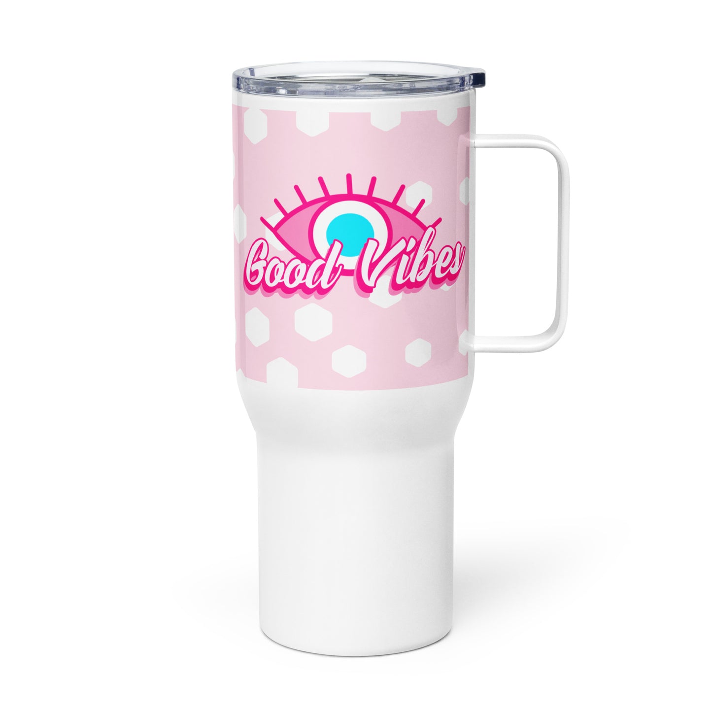 Pinky Vibes© Travel mug with a handle