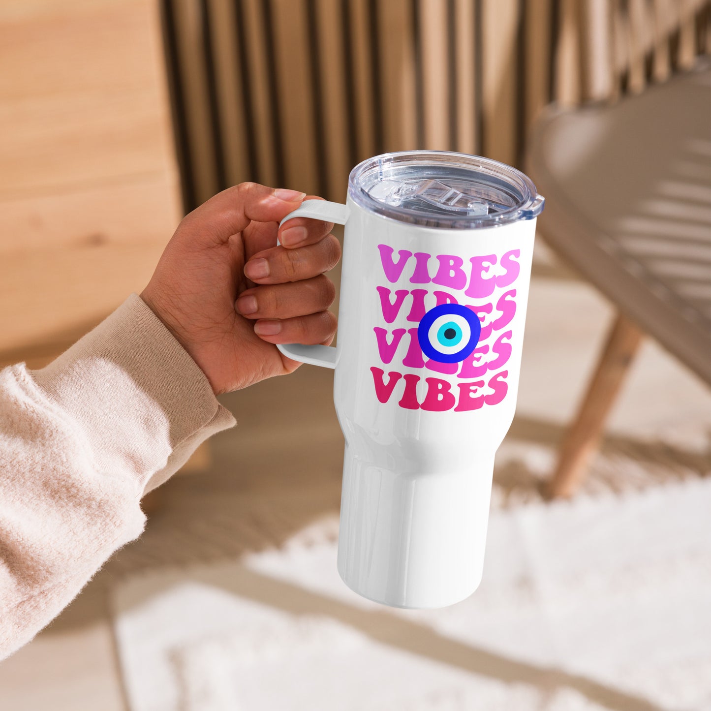 Vibes Vibes Travel mug with a handle