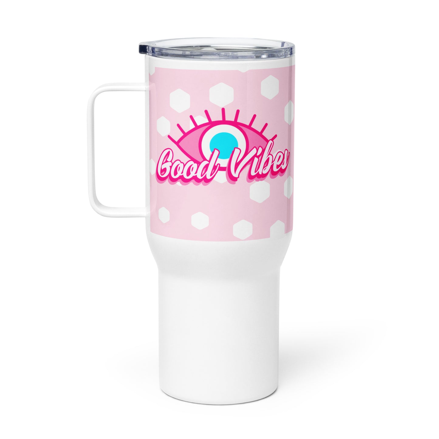 Pinky Vibes© Travel mug with a handle