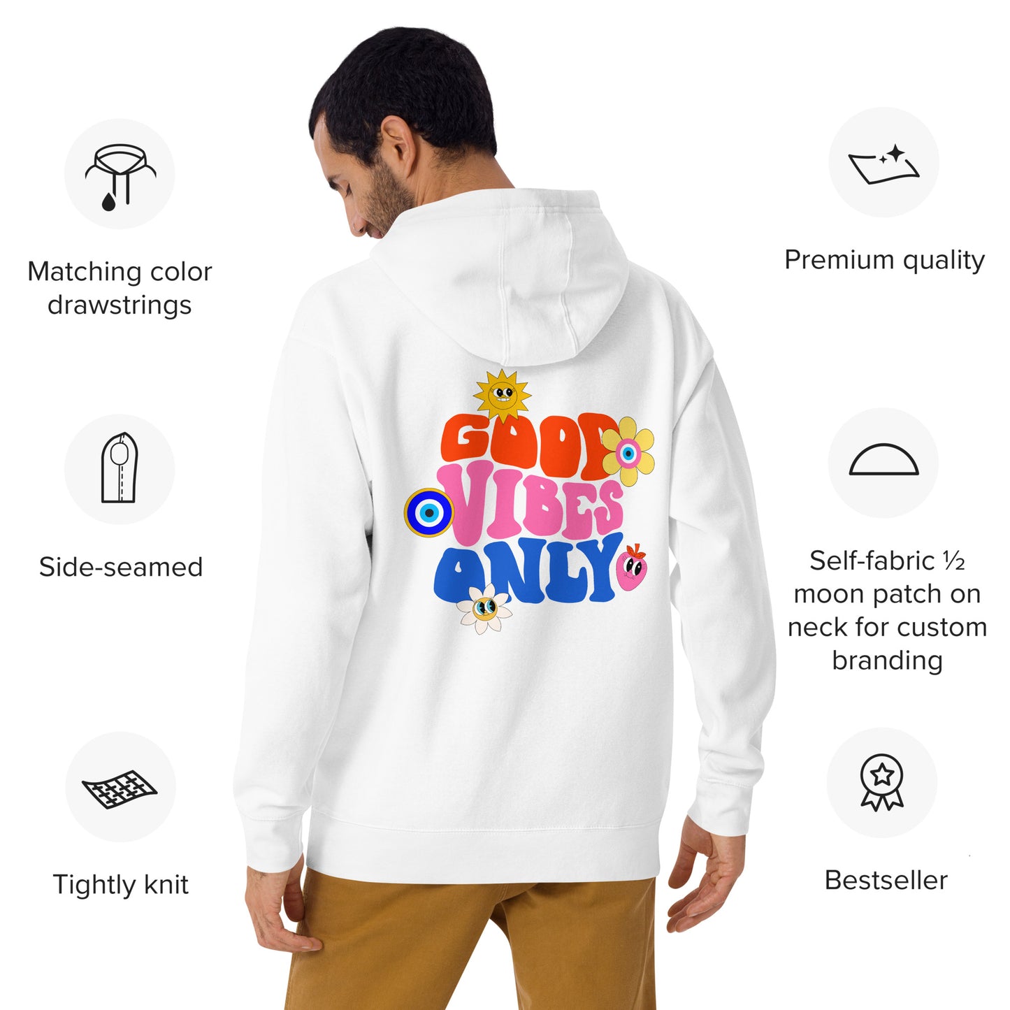 Good Vibes Only 60's Unisex Hoodie