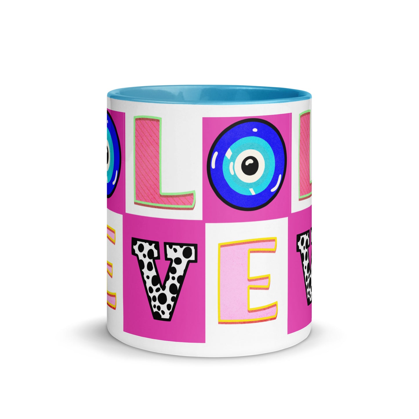 Love With Eye Mug with Color Inside