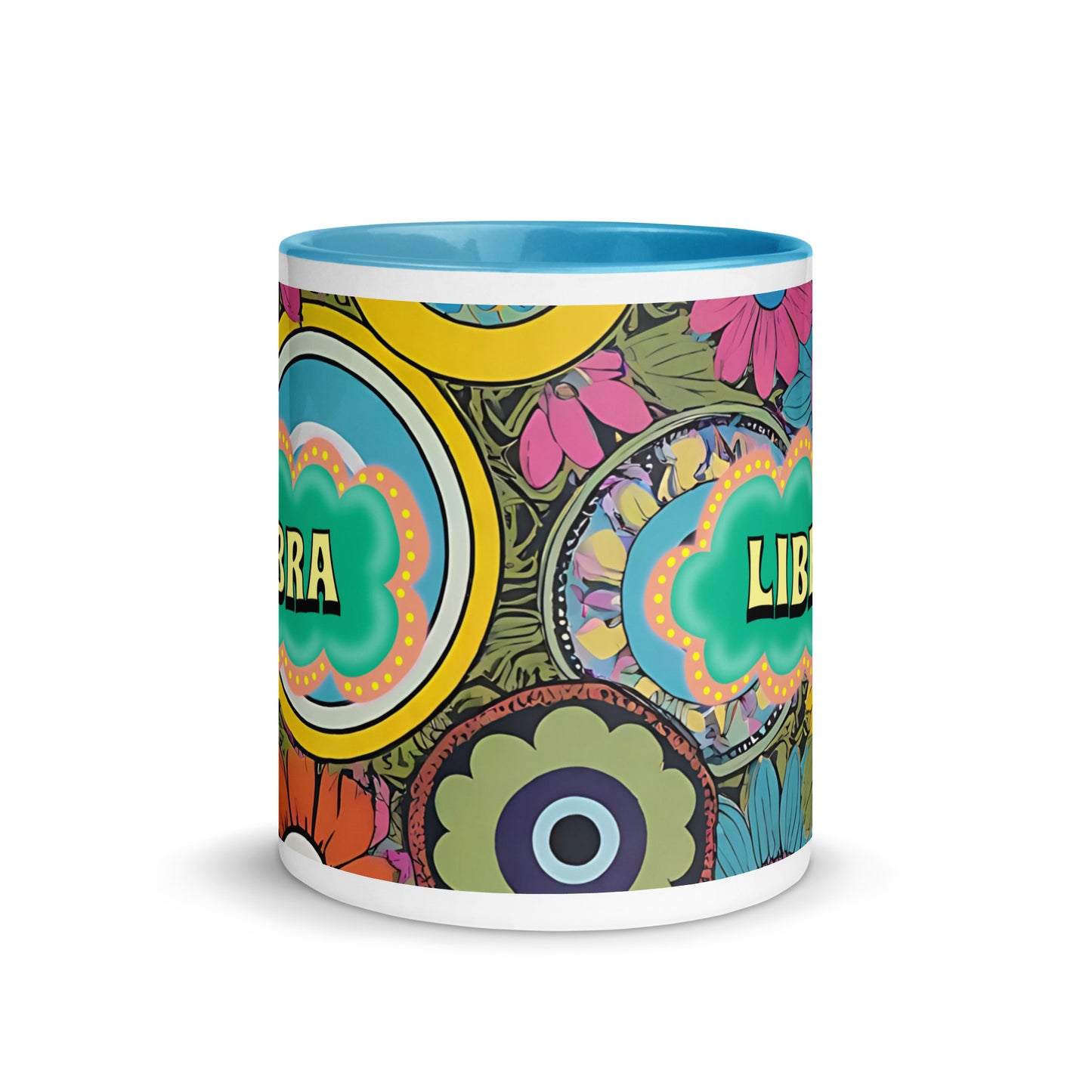 Libra Zodiac Evil Eye Mug with Color Inside