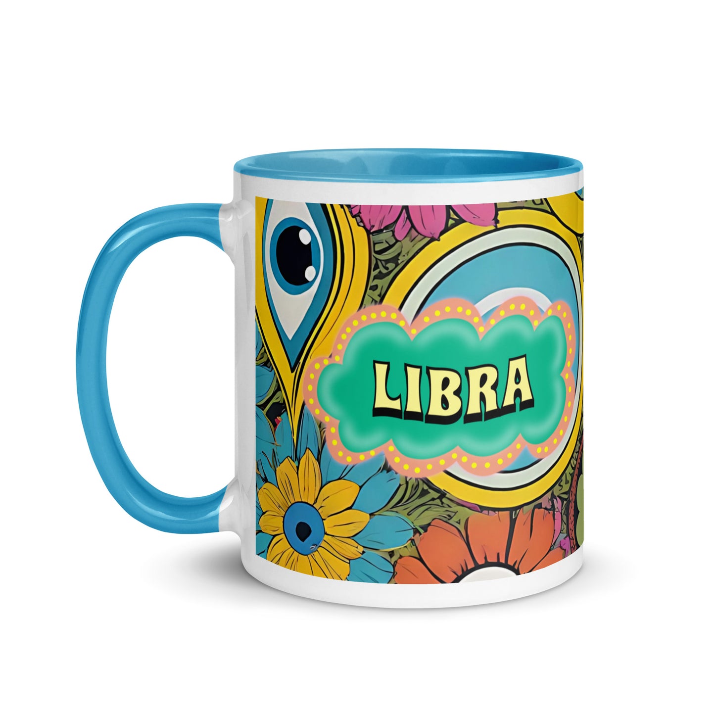 Libra Zodiac Evil Eye Mug with Color Inside