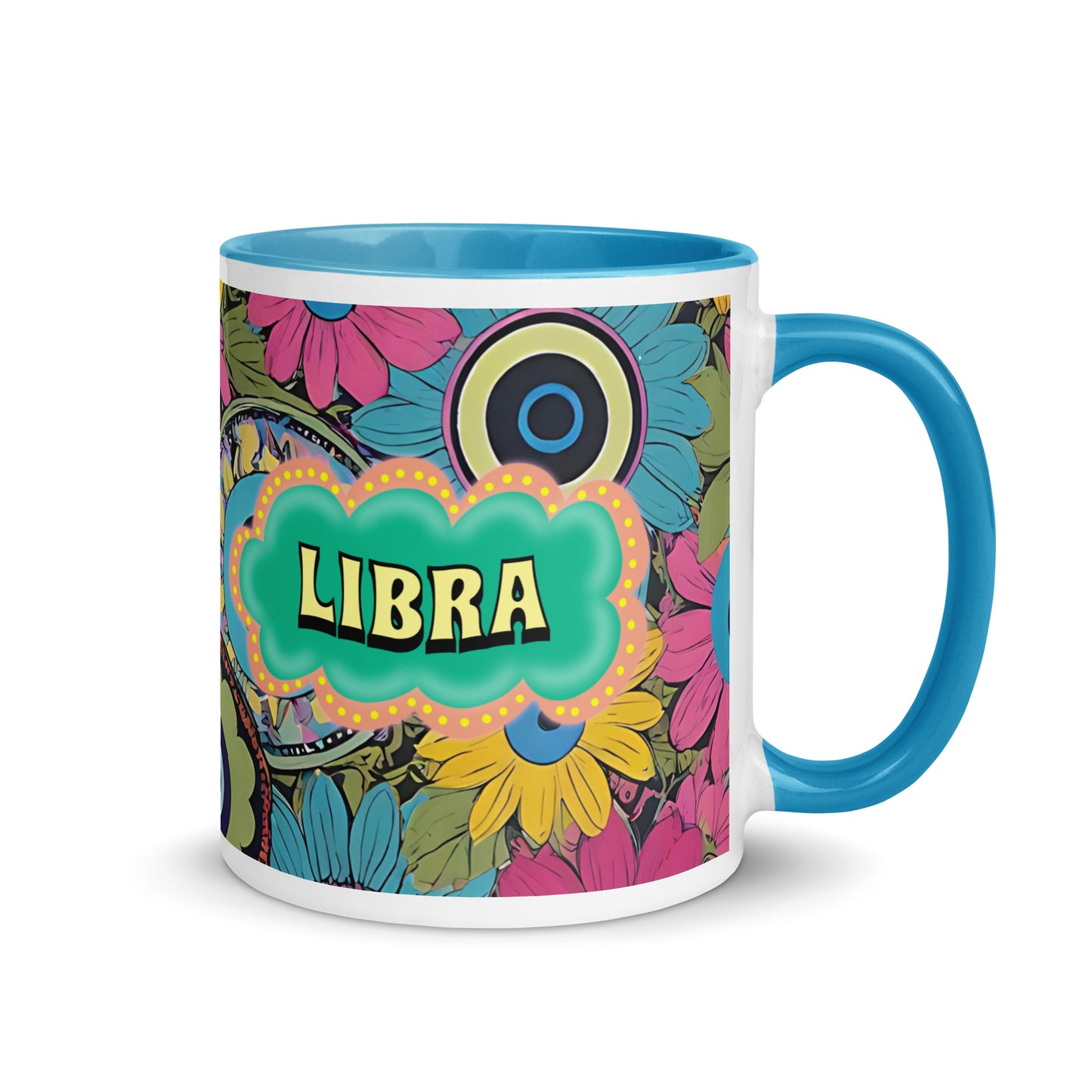 Libra Zodiac Evil Eye Mug with Color Inside